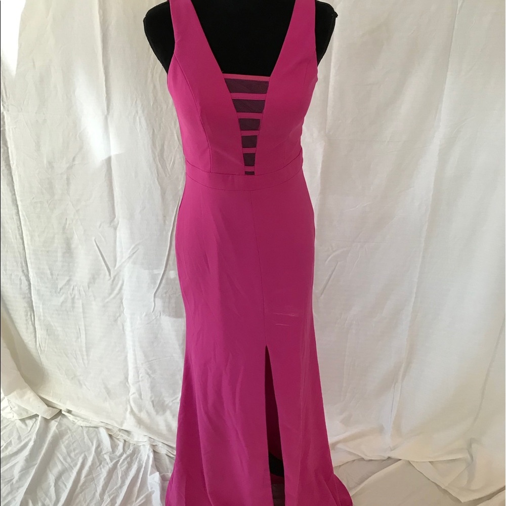 Fuchsia Gianni Binie sleeveless dress
